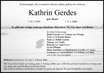 Anzeige von Kathrin Gerdes von MGO