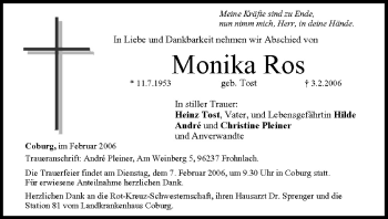 Anzeige von Monika Ros von MGO