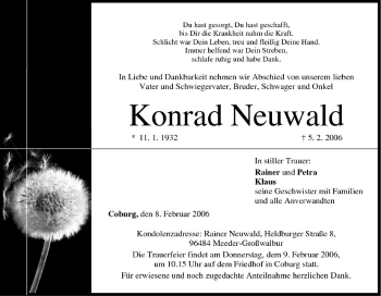 Anzeige von Konrad Neuwald von MGO