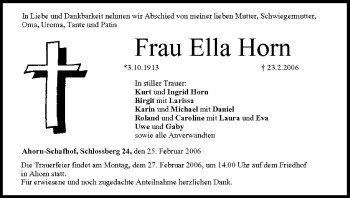 Anzeige von Ella Horn von MGO