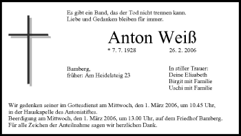 Anzeige von Anton Weiß von MGO