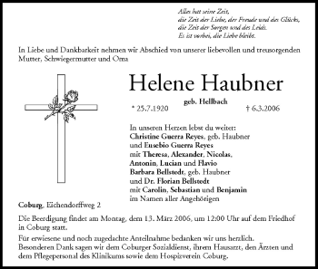 Anzeige von Helene Haubner von MGO