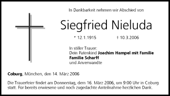 Anzeige von Siegfried Nieluda von MGO