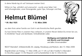 Anzeige von Helmut Blümel von MGO