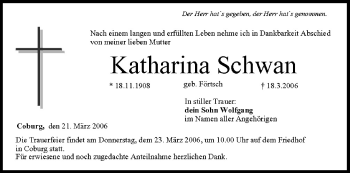 Anzeige von Katharina Schwan von MGO