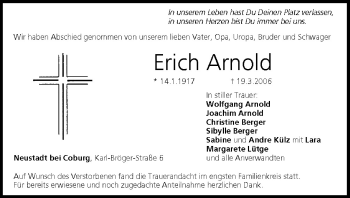 Anzeige von Erich Arnold von MGO