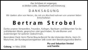 Anzeige von Bertram Strobel von MGO