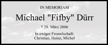 Anzeige von Michael Dürr von MGO