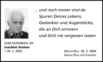 Anzeige von Joachim Steiner von MGO