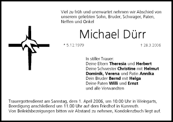 Anzeige von Michael Dürr von MGO