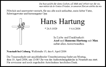 Anzeige von Hans Hartung von MGO