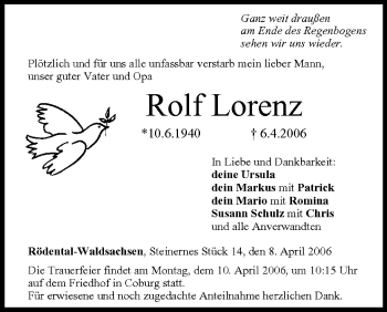 Anzeige von Rolf Lorenz von MGO
