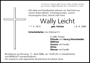 Anzeige von Wally Leicht von MGO