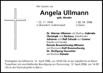 Anzeige von Angela Ullmann von MGO