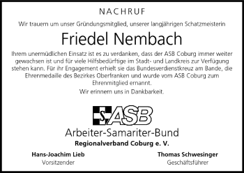 Anzeige von Friedel Nembach von MGO