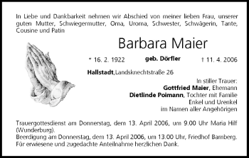Anzeige von Barbara Maier von MGO