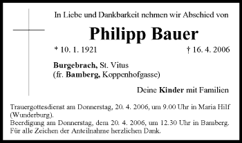 Anzeige von Philipp Bauer von MGO