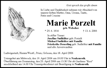 Anzeige von Marie Porzelt von MGO