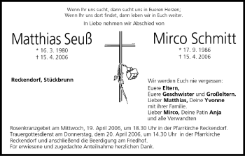 Anzeige von Matthias Seuß von MGO