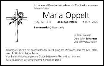 Anzeige von Maria Oppelt von MGO
