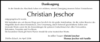 Anzeige von Christian Jeschor von MGO