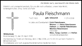 Anzeige von Paula Fleischmann von MGO