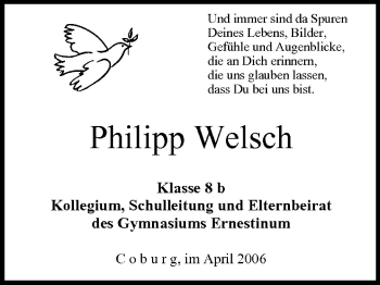 Anzeige von Philipp Welsch von MGO