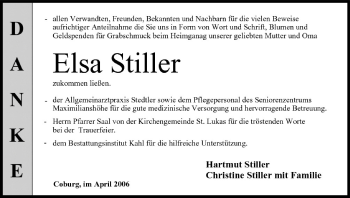 Anzeige von Elsa Stiller von MGO