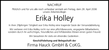 Anzeige von Erika Holley von MGO