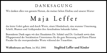 Anzeige von Maja Leffer von MGO