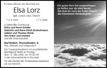 Anzeige von Elsa Lorz von MGO