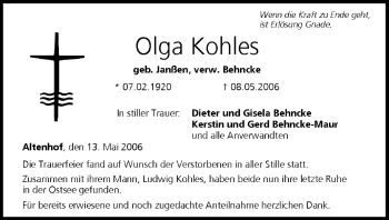 Anzeige von Olga Kohles von MGO