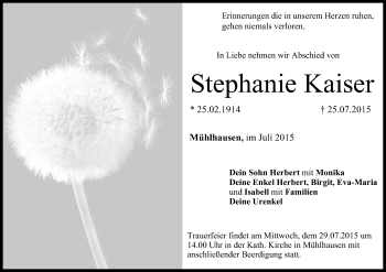 Anzeige von Stephanie Kaiser von MGO