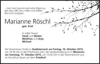 Anzeige von Marianne Röschl von MGO