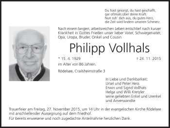 Anzeige von Philipp Vollhals von MGO