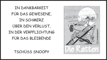 Anzeige von Snoopy  von MGO