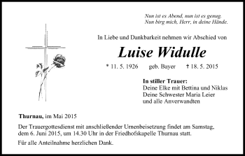 Anzeige von Luise Widulle von MGO
