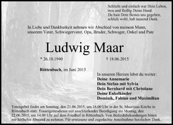 Anzeige von Ludwig Maar von MGO