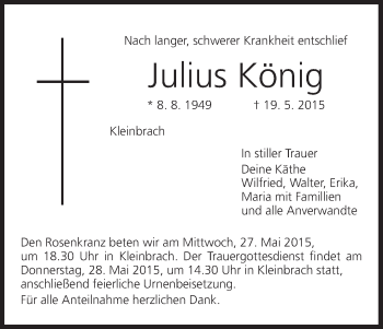 Anzeige von Julius König von MGO