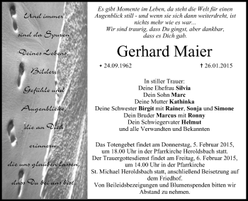 Anzeige von Gerhard Maier von MGO
