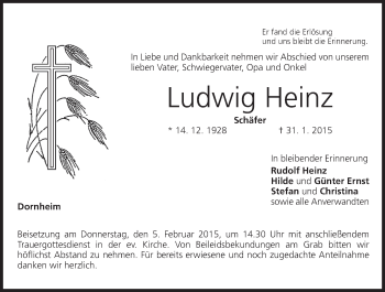 Anzeige von Ludwig Heinz von MGO