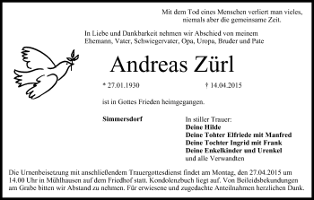 Anzeige von Andreas Zürl von MGO