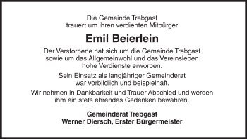 Anzeige von Emil Beierlein von MGO
