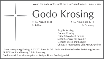 Anzeige von Godo Krosing von MGO