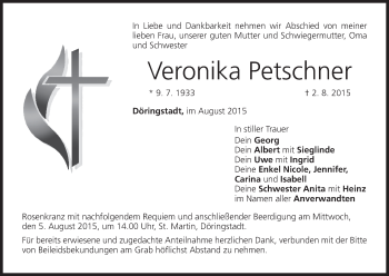 Anzeige von Veronika Petschner von MGO