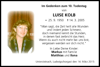Anzeige von Luise Kolb von MGO