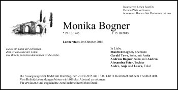Anzeige von Monika Bogner von MGO