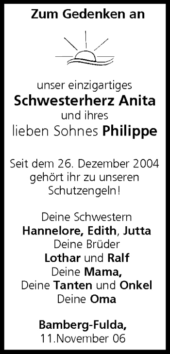 Anzeige von Anita und Philippe Kamm von MGO