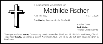 Anzeige von Mathilde Fischer von MGO