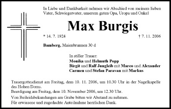 Anzeige von Max Burgis von MGO
